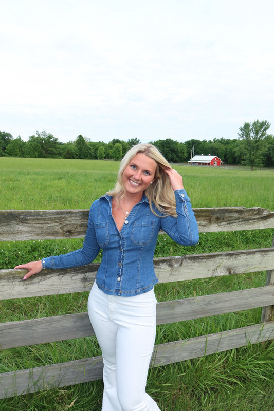 Langley Denim Top