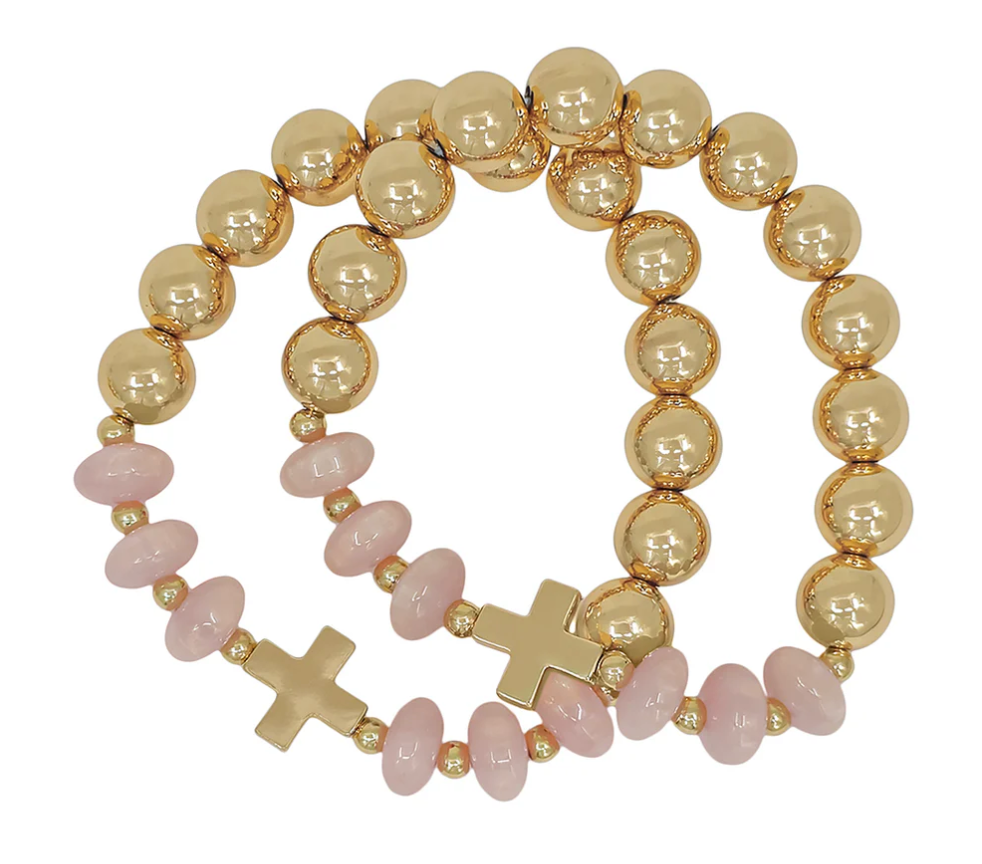 Pink Cross Bracelets