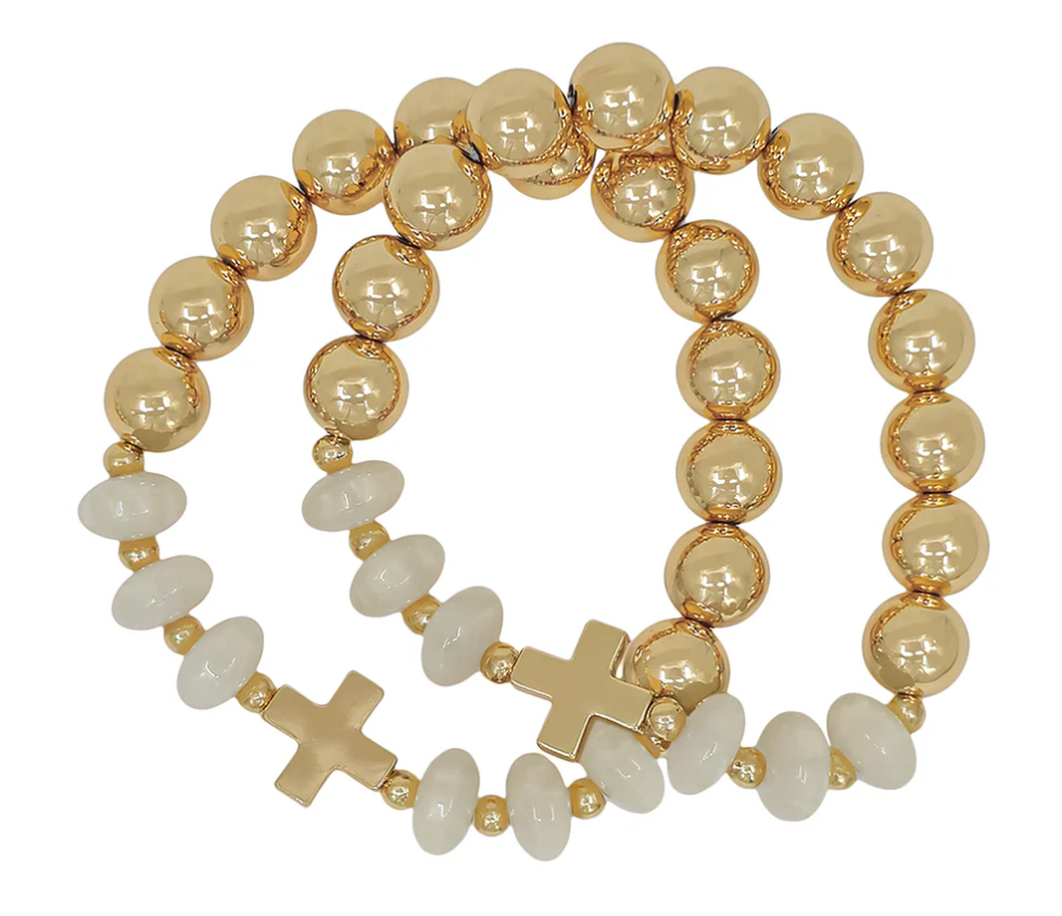 White Cross Bracelets