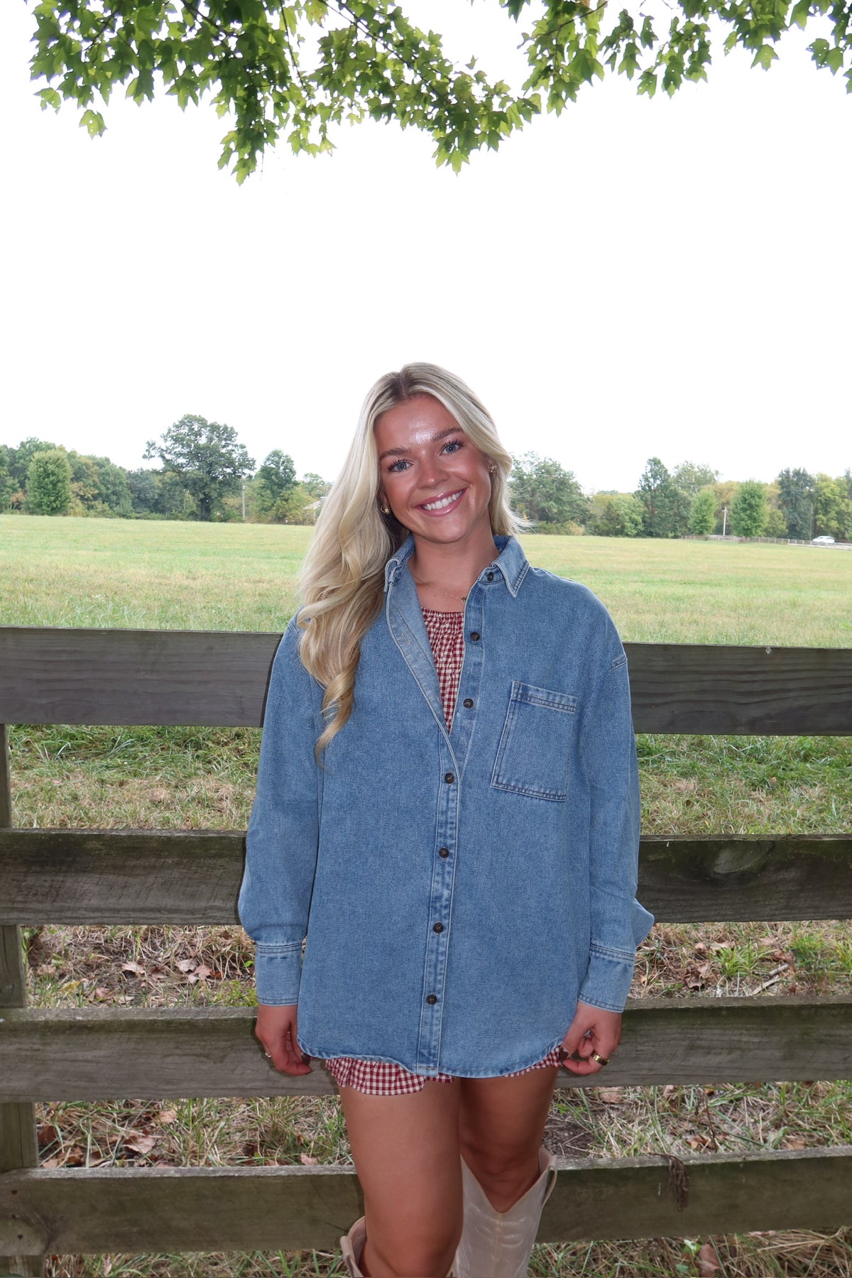 Harlow Denim Top