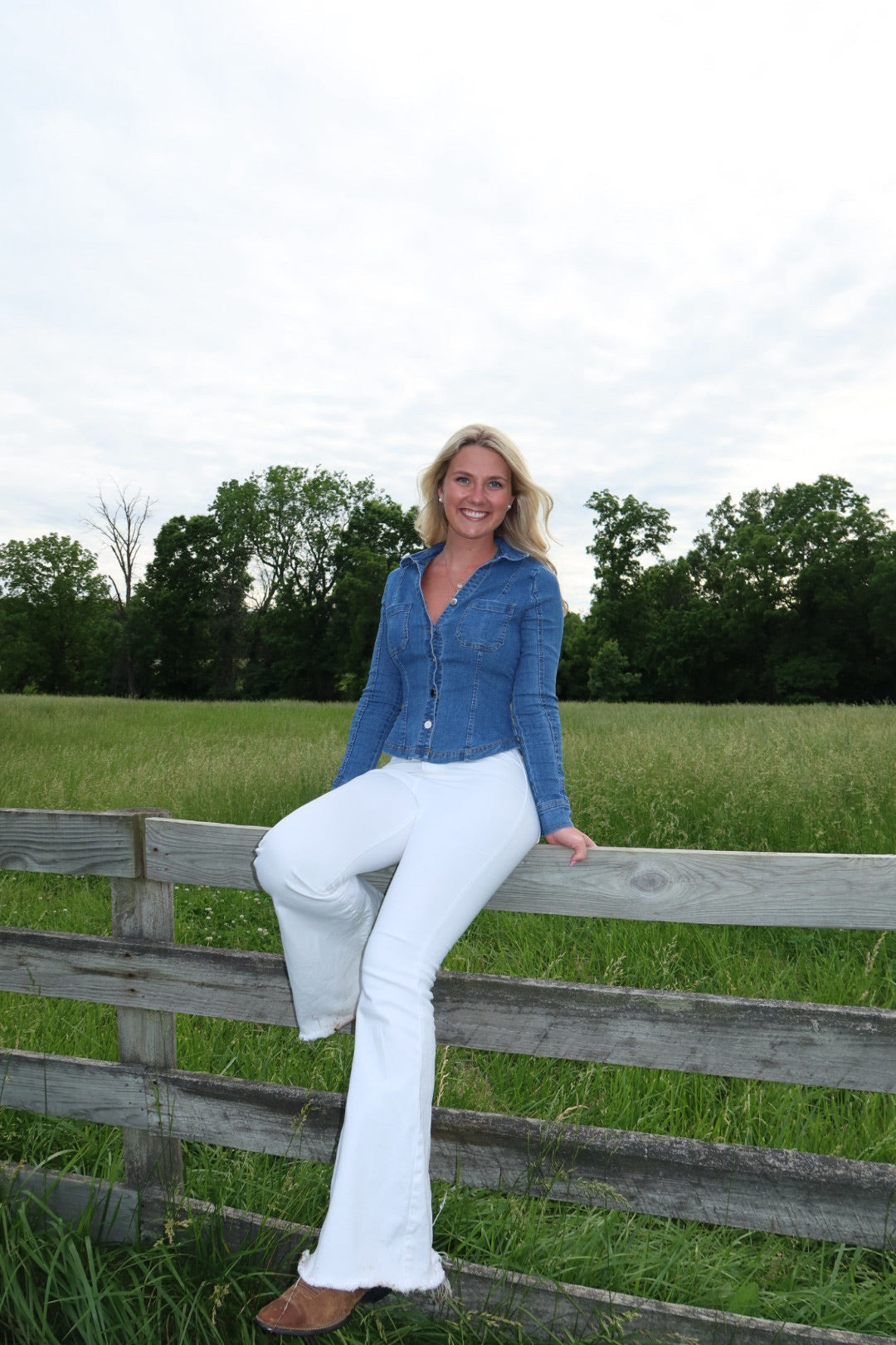 Langley Denim Top