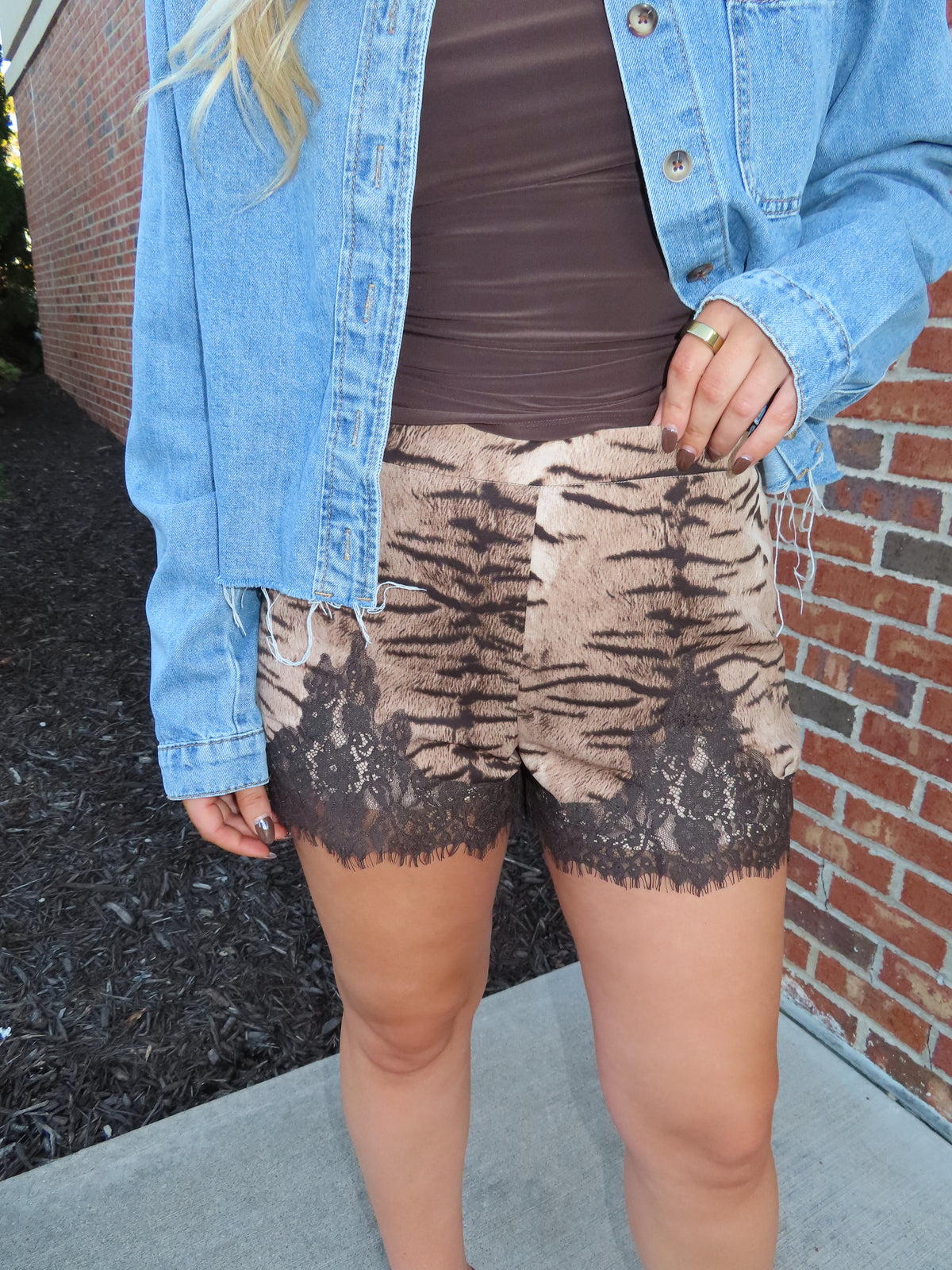 Tiger Lace Shorts