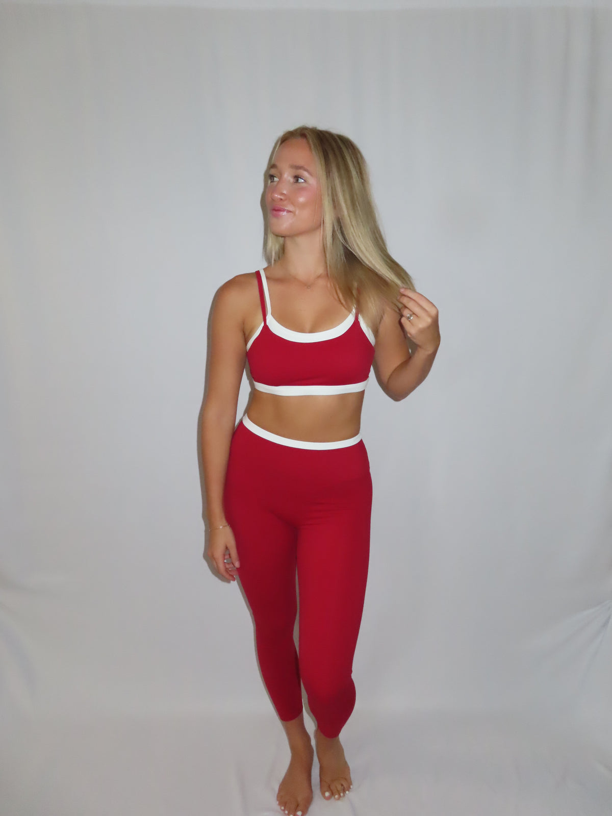 Crimson Double Layered Top