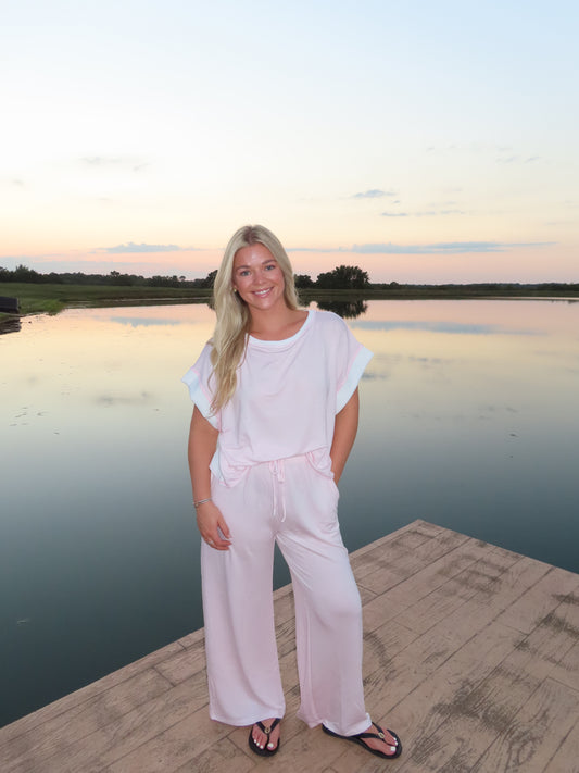 Pink Stripe Lounge Pants