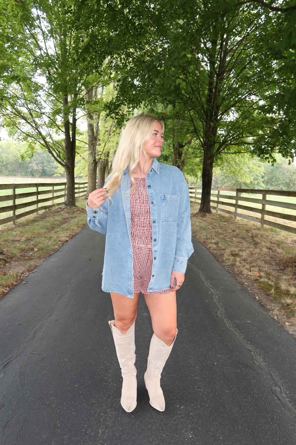 Harlow Denim Top