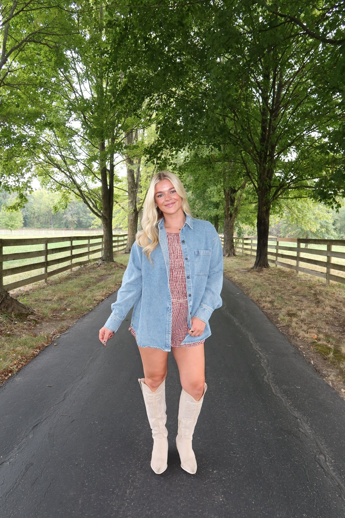 Harlow Denim Top