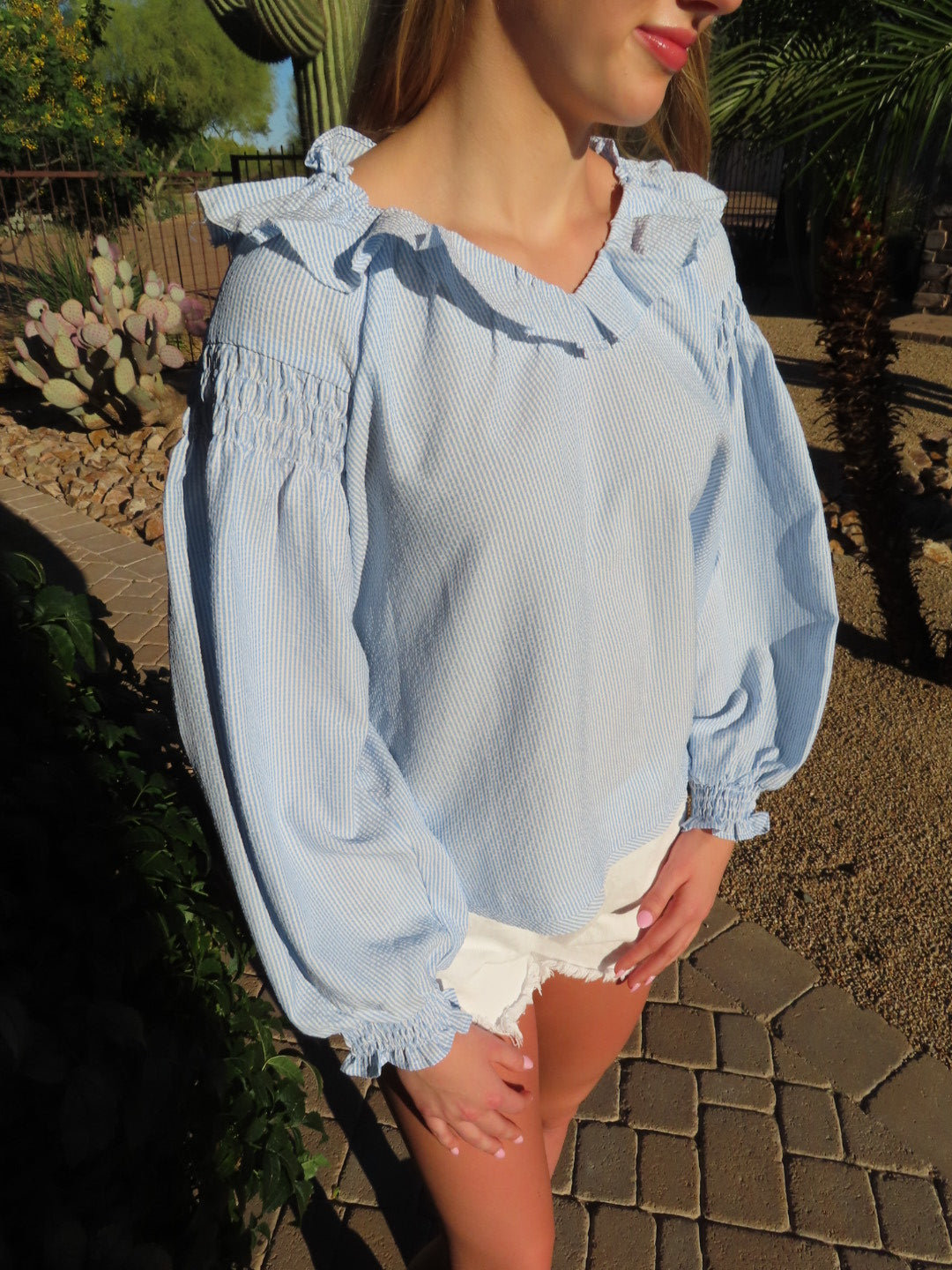 Pinstripe Blouse