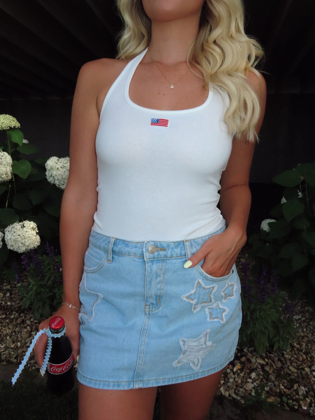 Star Denim Skirt