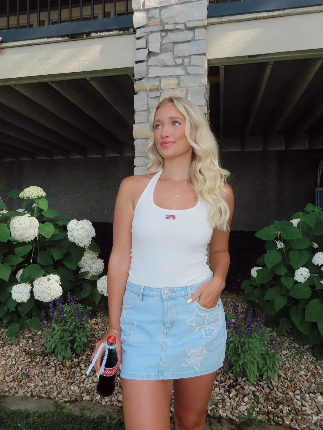 Star Denim Skirt