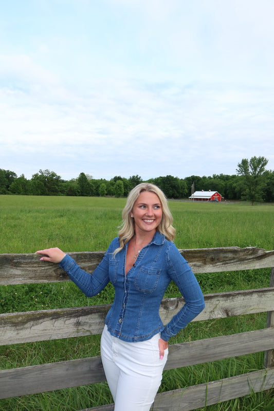 Langley Denim Top