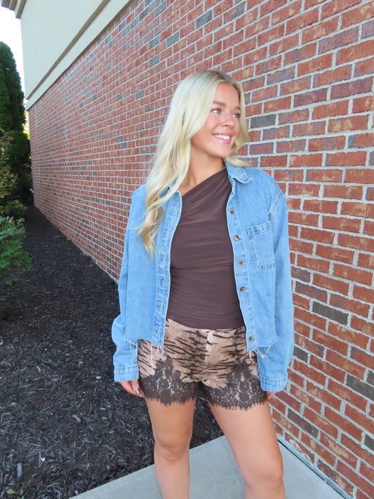 Tiger Lace Shorts