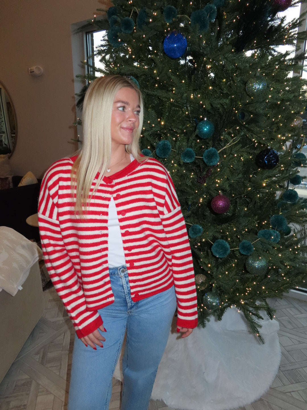Candy Cane Cardigan