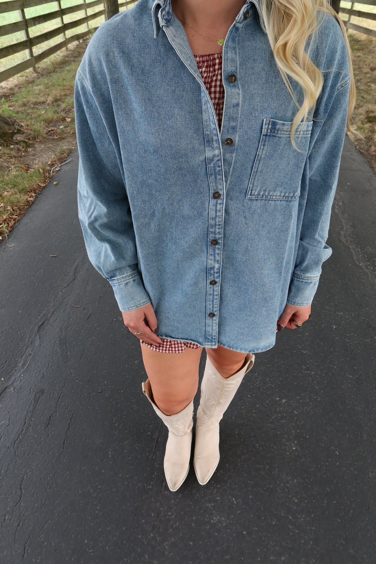 Harlow Denim Top