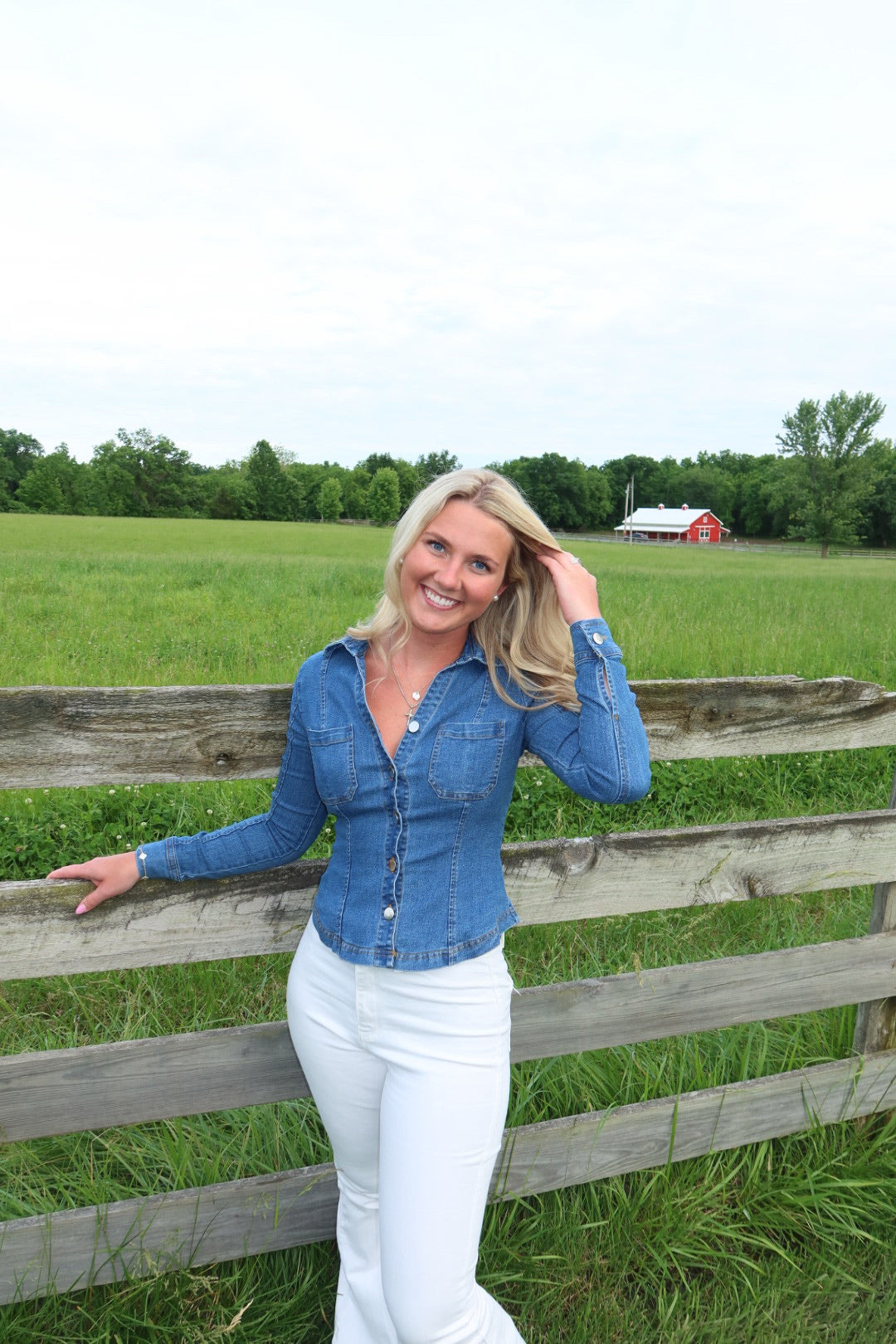 Langley Denim Top