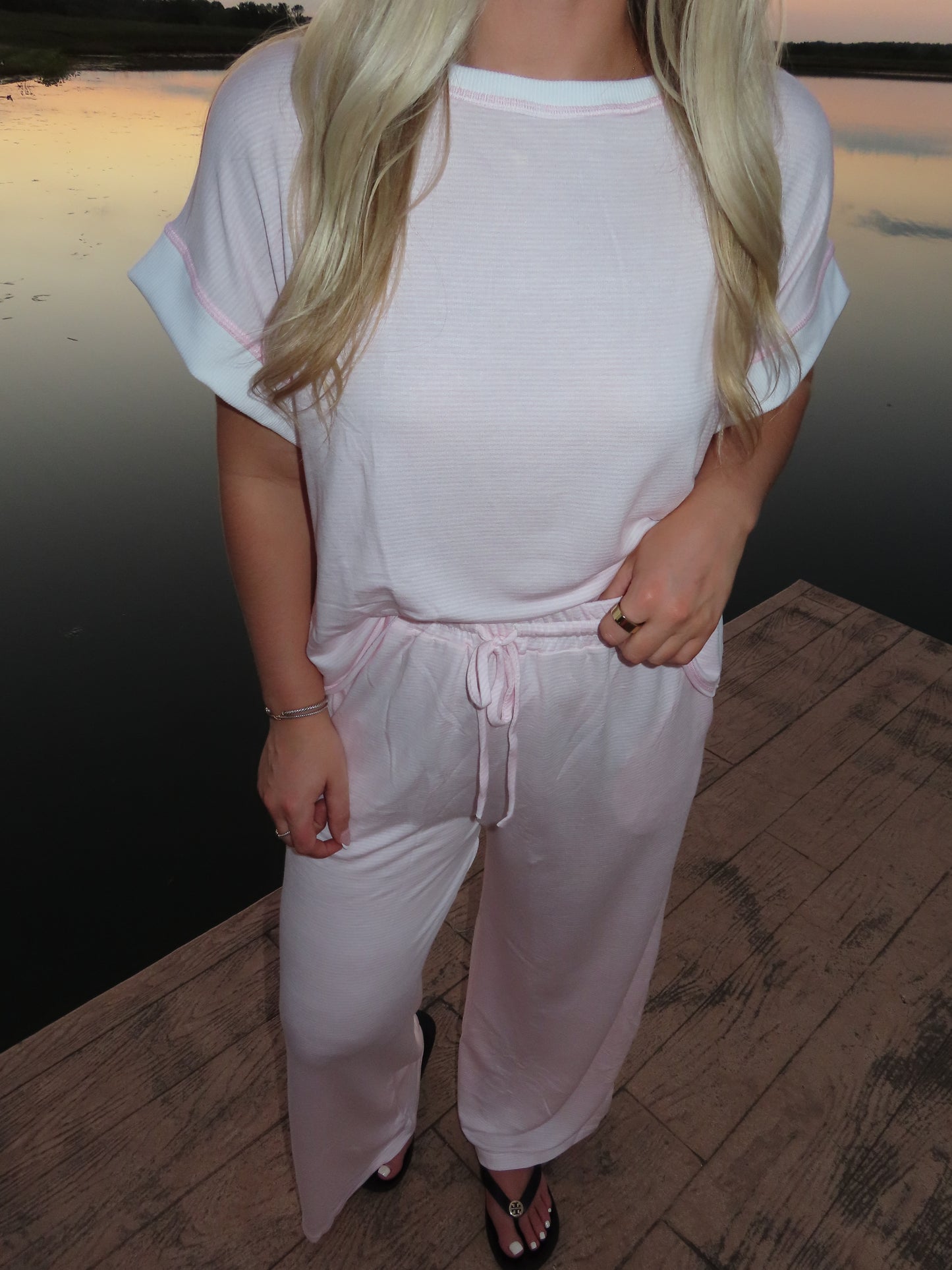 Pink Stripe Lounge Pants