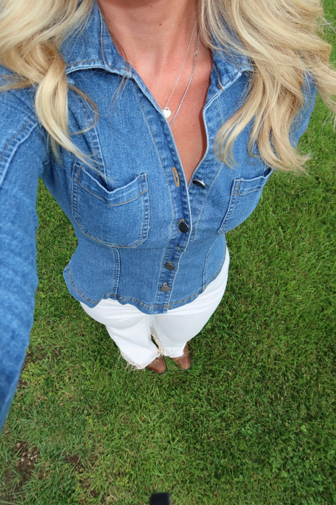 Langley Denim Top
