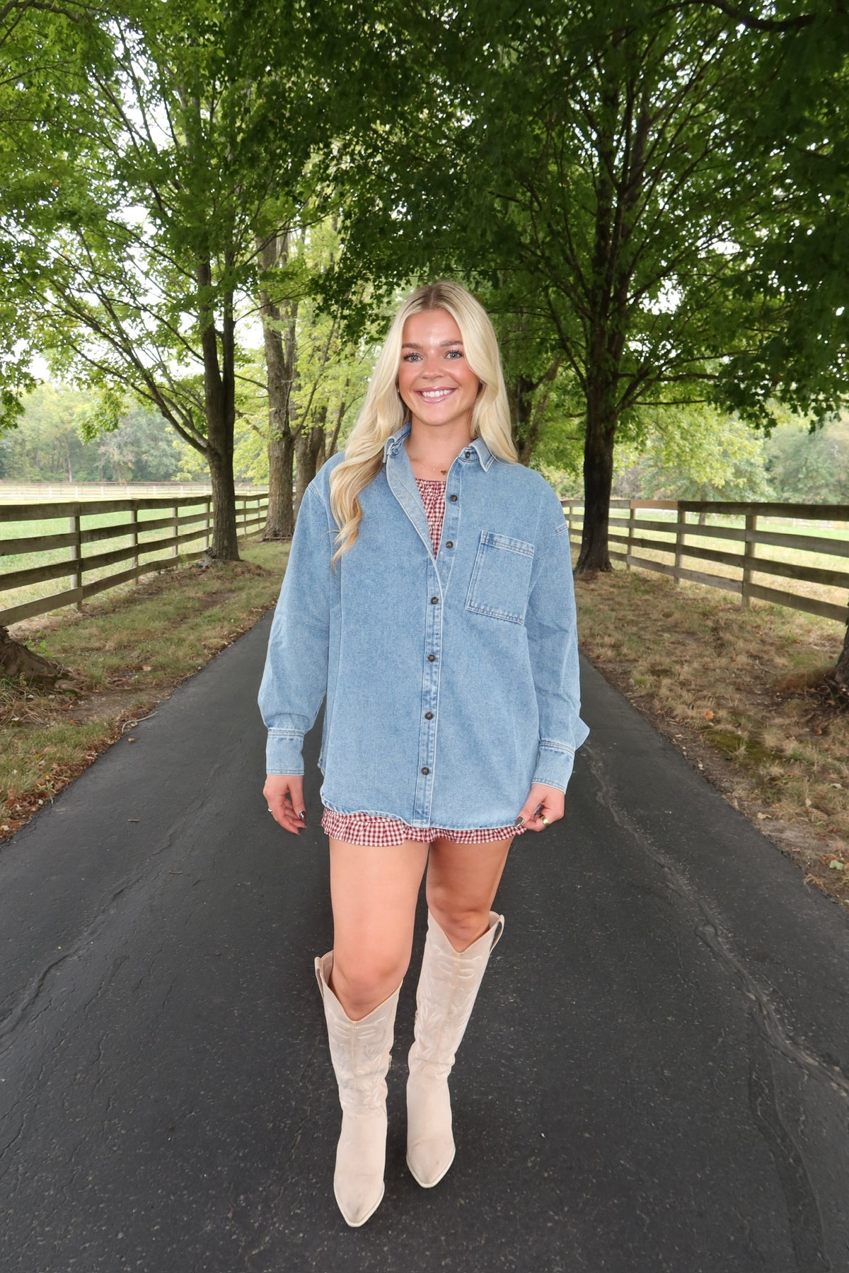 Harlow Denim Top